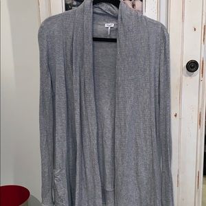 Splendid Gray Open Front Cardigan